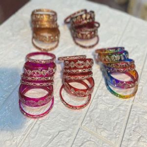 Multicolor Crystal Glass Bangles