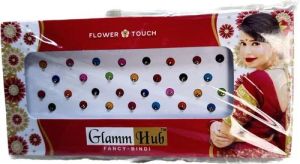 Multicolor Stone Work Round Velvet Bindi