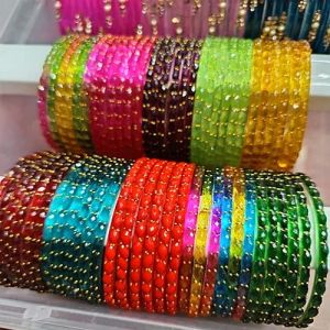 Multicolor Wedding Glass Bangles
