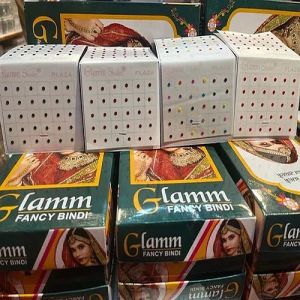 Regular Wear Multicolor Round Velvet Bindi