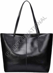 Black Tote Genuine Leather Handbag