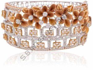 Gold Diamond Cuff Bracelet