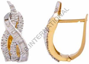 Gold Diamond Stud Earrings