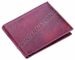 Maroon Classic Stitch Leather Wallet