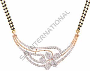 Modern Ladies Gold Diamond Mangalsutra