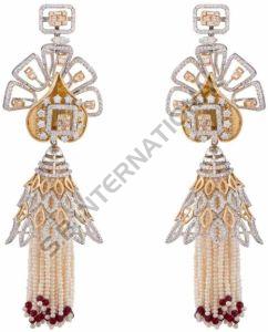 Premium Gold Diamond Pendant Set