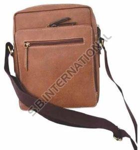 Tan Brown Shoulder Strap Leather Bag