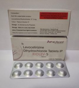 Riolev 5mg Levocetirizine Dihydrochloride Tablet