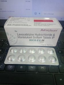 Riolev M Levocetirizine Hydrochloride Montelukast Sodium Tablet