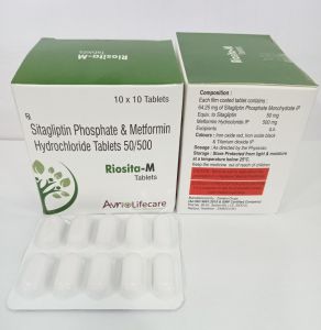 Riosita M Sitagliptin Phosphate Metformin Hydrochloride Tablet