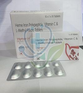 Hymer H Heme Iron Polypeptide Vitamin C L-Methylfolate Tablet