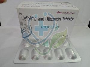 Riocef O Cefixime Ofloxacin Tablet