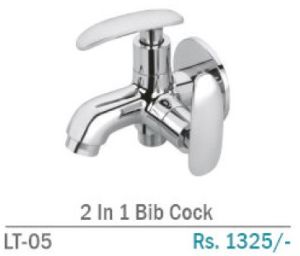 LT-05 2 In 1 Brass Dual Outlet Bib Cock
