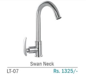 LT-07 Brass Counter Swan Neck Tap