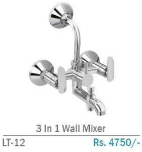 LT-12 3 In 1 Brass Wall Mount Bath Mixer