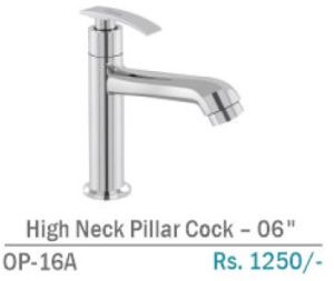 OP-16A Brass Counter High Neck Pillar Cock