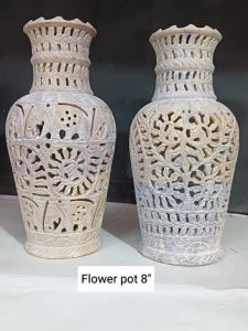 Flower Pot Soap Stone Handicrafts