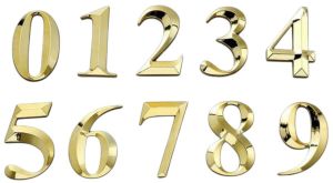 3D Brass Golden Numbers