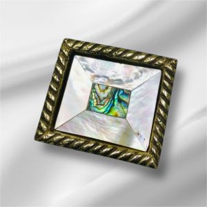 Brass Inlay Cabinet Knob