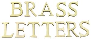 Golden Brass Alphabet