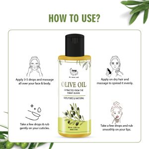TNW Olive Oil Pure Natural Hair and Skin Oil