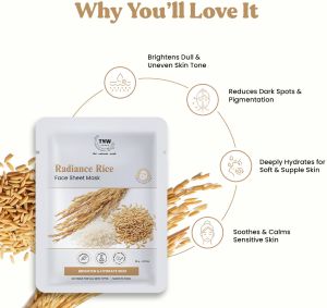 TNW Radiance Rice Face Sheet Mask