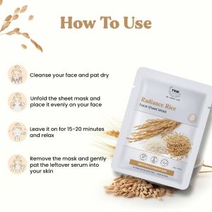 TNW Radiance Rice Face Sheet Mask