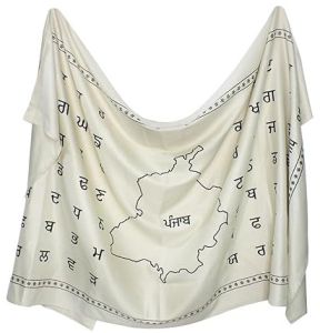 Ladies Gurmukhi Urra Aira Alphabet Punjabi Woolen Shawl