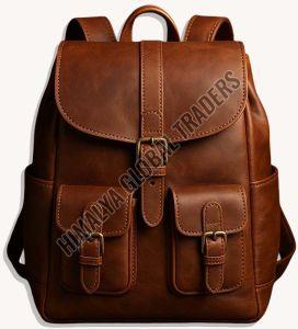 Brown Leather Backpack
