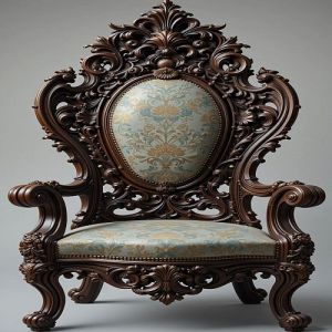 Luxury Carved Wooden Chair