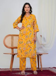Kalamkari Print With Handwork Co-Ord Set