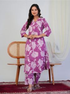 Lavender Floral Print Co-Ord Set