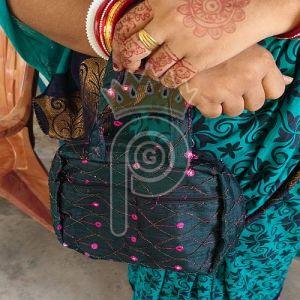 Cotton Embroidered Fancy Handbag