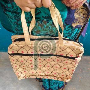 Ladies Cotton Embroidered Shopping Bag
