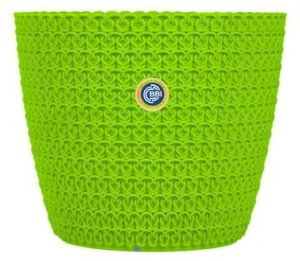 Designer Round Green Plastic Planter