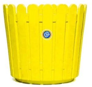 Yellow Virgin Plastic Fence Pot
