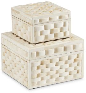 Bone Cream Vanity Organizer Box