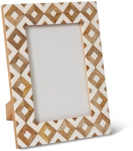 Brown Diamond Resin & Wood Inlay Photo Frame