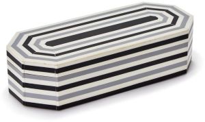 Black & White Resin Octagon Organizer Box