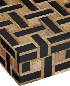 Wood & Resin Maze Inlay Organizer Box Set OF 2 Pcs