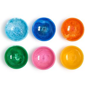 Gloss Resin Round Bowl Set OF 6 Pcs