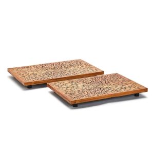 Radiating Wood Chip Carved Tray