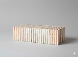 Decorative Bone Grid Pattern Box