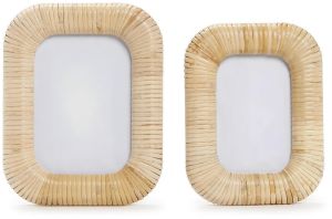 Natural Rattan Weave Photo Frame