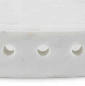 White Marble Pierced Serve Tray