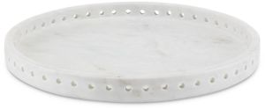 White Marble Pierced Serve Tray
