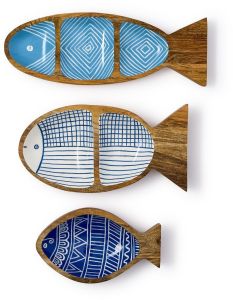 Wood Crafted Serving Tray Set