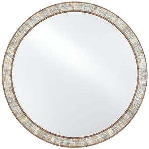 Round Wooden Wall Mirror