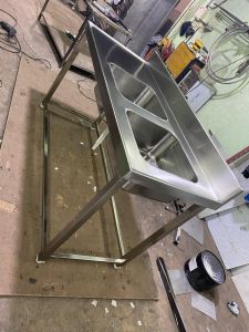 Stainless Steel Double Sink Unit