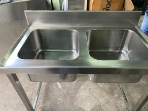 Stainless Steel Double Sink Unit